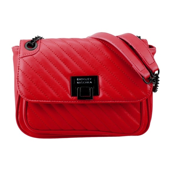 NWT Badgley Mischka Red‎ Crossbody Handbag Purse - Picture 1 of 9